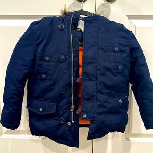 Polo Ralph Lauren Blue Faux Fur Down Puffer Coat Boys